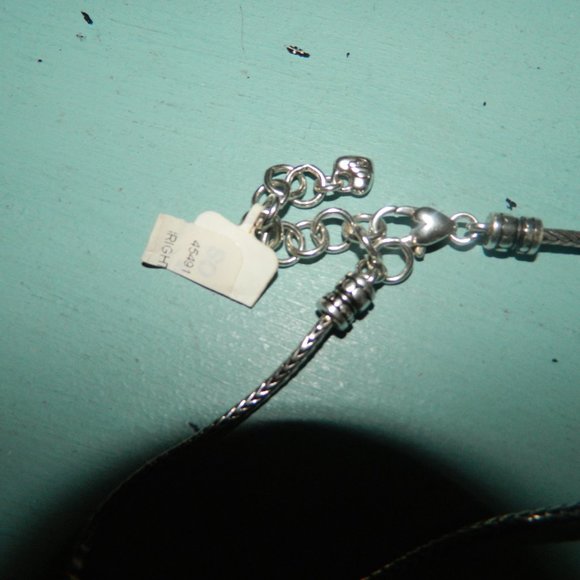 Brighton Temple Two Tone Pebble Silver/goldtone Necklace Retired NEW - Picture 7 of 8